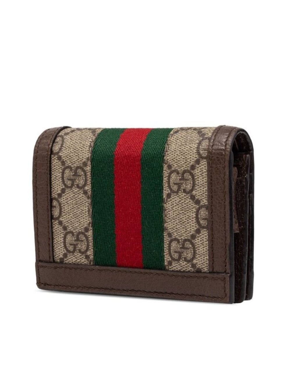 Gucci Ophidia GG Supreme Bifold Wallet Compact Beige Multicolor Leather - Picture 2 of 9